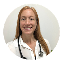 Foto de la Dra. M Victoria Bergmann, médica pediatra